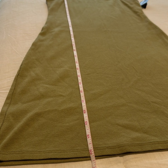 NWOT Reformation Loretta Rib Cotton Tank Dress in Celery Size M - Picture 14 of 14